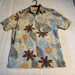 Challenge brand tropical button down shirt